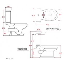 Унитаз-компакт ArtCeram Hermitage WC