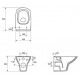 Комплект Унитаз подвесной Cersanit Carina new clean on + Система инсталляции для унитазов Cersanit Link P-IN-MZ-LINK + Кнопка смыва Cersanit Link P-B