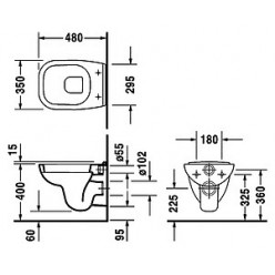 Унитаз подвесной Duravit D-Code 22110900002