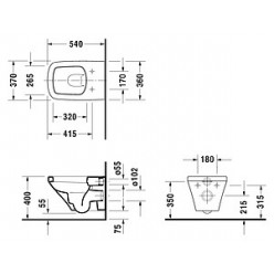 Унитаз подвесной Duravit DuraStyle 2536090000