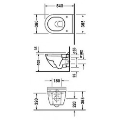 Унитаз подвесной Duravit Starck 3 42250900A1 комплект