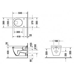 Унитаз подвесной Duravit Starck 3 2201090000