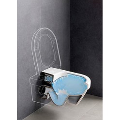 Комплект Унитаз подвесной Gustavsberg Hygienic Flush WWC 5G84HR01 безободковый + Система инсталляции для унитазов Jacob Delafon E5504-NF + Кнопка смы