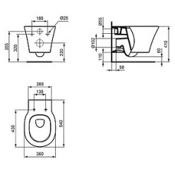 Унитаз подвесной Ideal Standard Connect Air