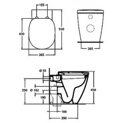 Унитаз приставной Ideal Standard Connect E803401