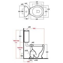 Унитаз приставной Olympia Crono 0280011