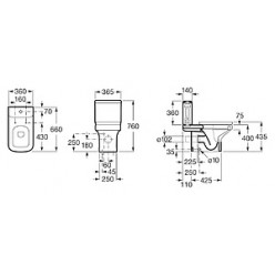 Унитаз-компакт Roca Dama-N 342787000 с микролифтом