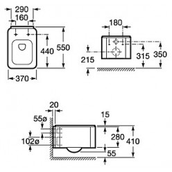 Унитаз подвесной Roca Element 346577000