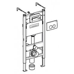 Комплект Система инсталляции для унитазов Geberit Duofix Delta 458.124.21.1 3 в 1 с кнопкой смыва + Крышка-сиденье Roca Gap 801472004 с микролифтом,
