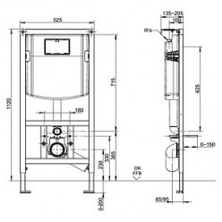 Комплект Villeroy & Boch O Novo 5660 D1 01 кнопка белая