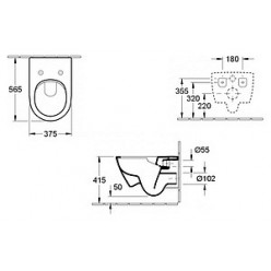 Унитаз подвесной Villeroy & Boch Subway 2.0 5614 R0R1 ceramicplus