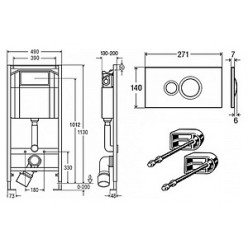 Комплект Villeroy & Boch Subway 6K041001 с кнопкой смыва