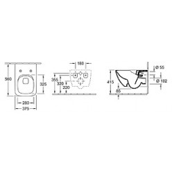 Унитаз подвесной Villeroy & Boch Venticello 4611 R0 01 alpin