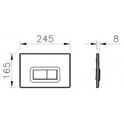 Комплект VitrA S20 9004B003-7204 кнопка хром