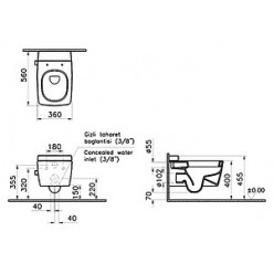 Унитаз подвесной VitrA Metropole 5676B003-1087