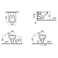 Комплект VitrA S20 9004B003-7204 кнопка хром