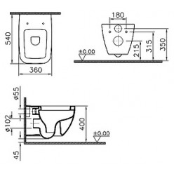 Унитаз подвесной VitrA Shift 4392B003-1295