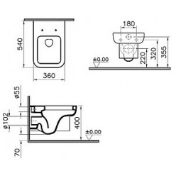 Унитаз подвесной VitrA MOD 5353B003