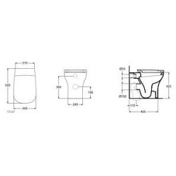 Унитаз приставной Ideal Standard Active T316701