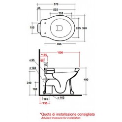 Унитаз приставной Olympia Impero 0211011