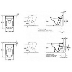 Унитаз приставной Villeroy & Boch Hommage 6663 10R1 alpin