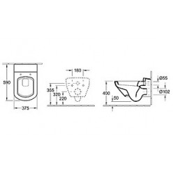 Унитаз подвесной Villeroy & Boch Sentique 5622 10R1 alpin