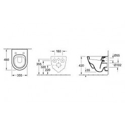 Унитаз подвесной Villeroy & Boch Subway Plus 2.0 5606 10R1 укороченный, alpin