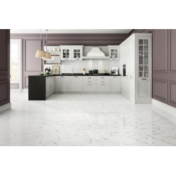 Marble classik Snow White Керамогранит белоснежный блестящий, G-270/G (GT-270/g) 40х40