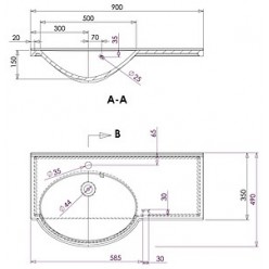 Мебель для ванной Aquanet Лайн 90 L