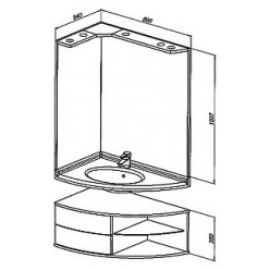 Мебель для ванной Aquanet Корнер Open L
