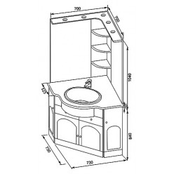 Мебель для ванной Aquanet Ринконера Европа 70 угловая