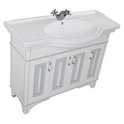 Мебель для ванной Aquanet Валенса 110 белый краколет/серебро