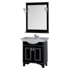 Мебель для ванной Aquanet Валенса 80 черный краколет/серебро