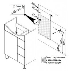 Мебель для ванной Triton Диана 60 L