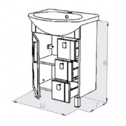 Мебель для ванной Triton Диана 55 L