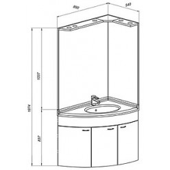 Мебель для ванной Aquanet Корнер Close R