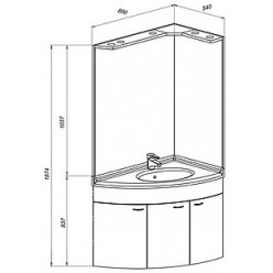Мебель для ванной Aquanet Корнер Close L