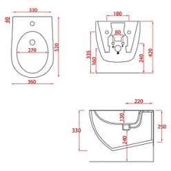 Биде подвесное ArtCeram File FLB001 01;00