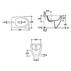 Биде напольное Disegno Ceramica Ovo OV00600101