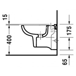 Биде подвесное Duravit D-Code 22371500002 укороченное