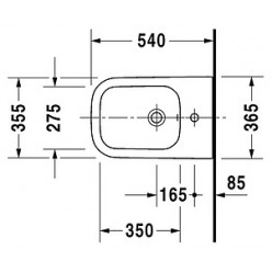 Биде подвесное Duravit Happy D.2 2258150000