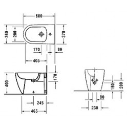 Биде напольное Duravit ME by Starck 2289100000