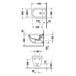 Биде подвесное Duravit Starck 3 228015