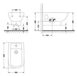 Биде подвесное Gala Smart 25362