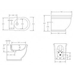 Биде напольное Hidra Ceramica Ellade D24