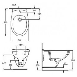 Биде подвесное Ideal Standard Eurovit