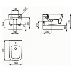 Биде подвесное Ideal Standard Simply U J469401