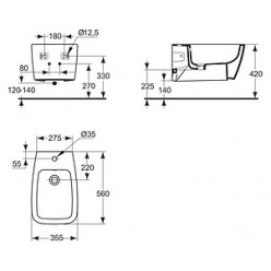 Биде подвесное Ideal Standard Ventuno T515101