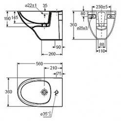 Биде подвесное IDO Seven D 5111101001