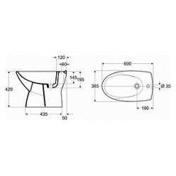 Биде напольное IFO Sign Art 40340